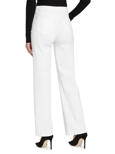 L'AGENCE Women's Scottie High-Rise Wide-Leg Jeans - Blanc | Thumbnail 5 L'AGENCE Women's Scottie High-Rise Wide-Leg Jeans - Blanc | Thumbnail 5