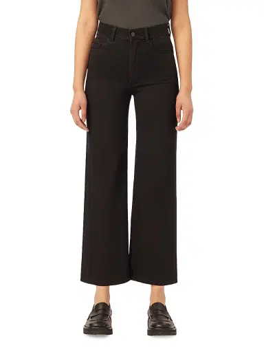 DL1961 Women's Hepburn Wide Leg High Rise Crop Jeans - Jet Black - Size 26 | Thumbnail 3 DL1961 Women's Hepburn Wide Leg High Rise Crop Jeans - Jet Black - Size 26 | Thumbnail 3