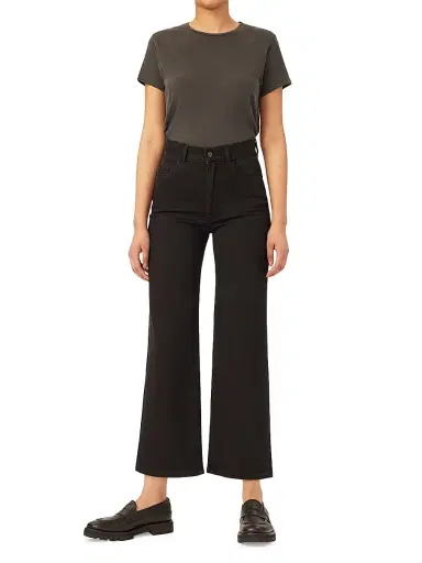 DL1961 Women's Hepburn Wide Leg High Rise Crop Jeans - Jet Black - Size 26 | Thumbnail 6 DL1961 Women's Hepburn Wide Leg High Rise Crop Jeans - Jet Black - Size 26 | Thumbnail 6