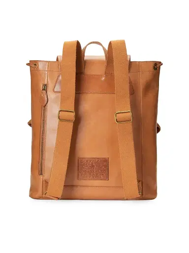 Polo Ralph Lauren Men's Heritage Leather Backpack - Tan | Thumbnail 6 Polo Ralph Lauren Men's Heritage Leather Backpack - Tan | Thumbnail 6