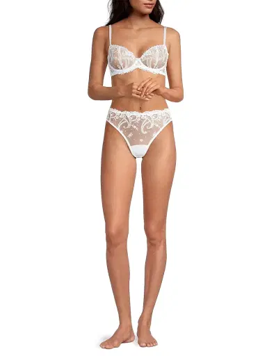 Cosabella Women's Sanika Sheer Underwire Balconette Bra - White | Thumbnail 2 Cosabella Women's Sanika Sheer Underwire Balconette Bra - White | Thumbnail 2