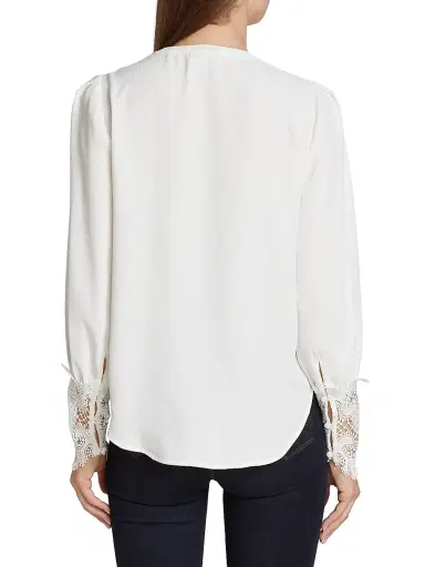 L'AGENCE Women's Ava Lace Cuff Blouse - | Thumbnail 5 L'AGENCE Women's Ava Lace Cuff Blouse - | Thumbnail 5