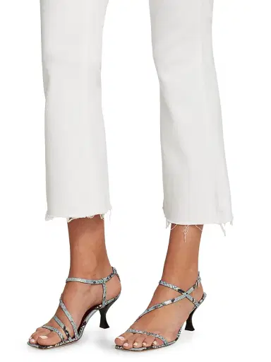 L'AGENCE Women's Kendra Cropped Flare Jeans - Blanc | Thumbnail 6 L'AGENCE Women's Kendra Cropped Flare Jeans - Blanc | Thumbnail 6