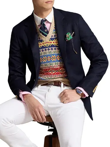 Polo Ralph Lauren Men's The Iconic Doeskin Two-Button Blazer - Navy | Thumbnail 5 Polo Ralph Lauren Men's The Iconic Doeskin Two-Button Blazer - Navy | Thumbnail 5