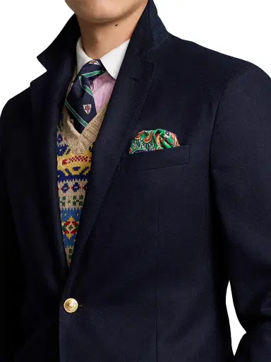 Polo Ralph Lauren Men's The Iconic Doeskin Two-Button Blazer - Navy | Thumbnail 6 Polo Ralph Lauren Men's The Iconic Doeskin Two-Button Blazer - Navy | Thumbnail 6