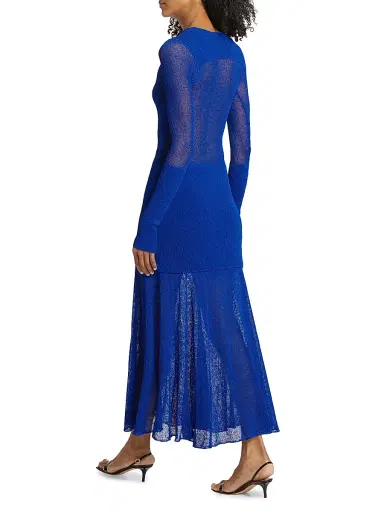 Proenza Schouler Women's Anita Long-Sleeve Knit Maxi Dress - Bright Blue | Thumbnail 5 Proenza Schouler Women's Anita Long-Sleeve Knit Maxi Dress - Bright Blue | Thumbnail 5