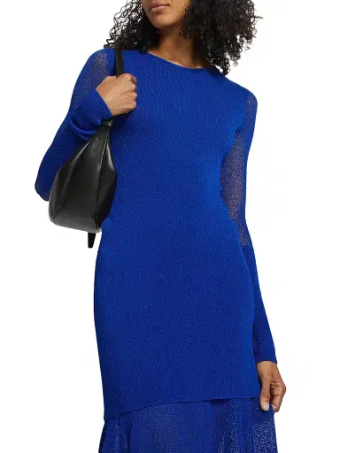 Proenza Schouler Women's Anita Long-Sleeve Knit Maxi Dress - Bright Blue | Thumbnail 6 Proenza Schouler Women's Anita Long-Sleeve Knit Maxi Dress - Bright Blue | Thumbnail 6