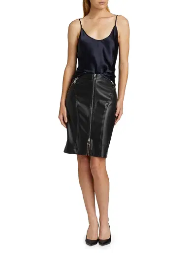 L'AGENCE Women's Lexi Silk Camisole - Midnight | Thumbnail 2 L'AGENCE Women's Lexi Silk Camisole - Midnight | Thumbnail 2