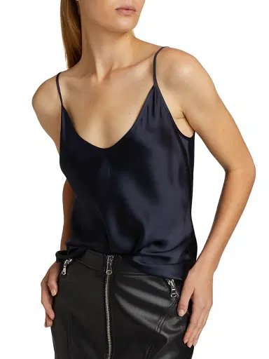 L'AGENCE Women's Lexi Silk Camisole - Midnight | Thumbnail 6 L'AGENCE Women's Lexi Silk Camisole - Midnight | Thumbnail 6