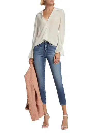 L'AGENCE Women's Margot High-Rise Skinny Jeans - Cambridge | Thumbnail 2 L'AGENCE Women's Margot High-Rise Skinny Jeans - Cambridge | Thumbnail 2