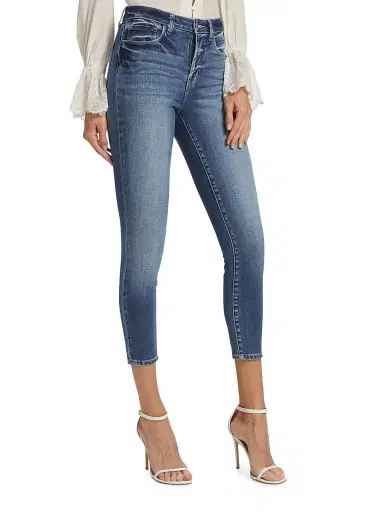 L'AGENCE Women's Margot High-Rise Skinny Jeans - Cambridge | Thumbnail 4 L'AGENCE Women's Margot High-Rise Skinny Jeans - Cambridge | Thumbnail 4