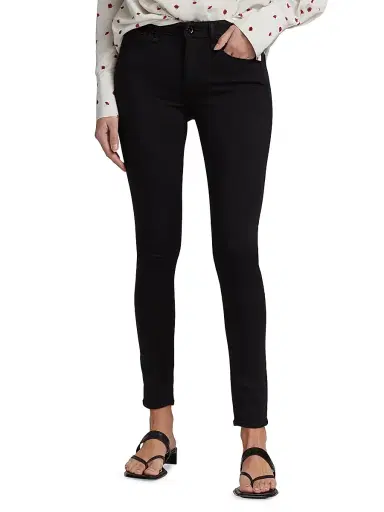 rag & bone Women's Cate Mid-Rise Ankle Skinny Jeans - Black | Thumbnail 3 rag & bone Women's Cate Mid-Rise Ankle Skinny Jeans - Black | Thumbnail 3