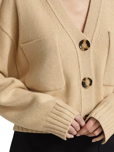 Proenza Schouler Women's Eco Cashmere Core Knit Cardigan - Oatmeal - Size Large | Thumbnail 6 Proenza Schouler Women's Eco Cashmere Core Knit Cardigan - Oatmeal - Size Large | Thumbnail 6