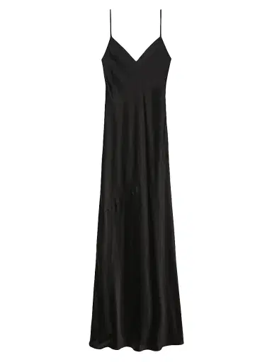 L'AGENCE Women's Serita Silk Slip Maxi Dress - Black | Thumbnail 1 L'AGENCE Women's Serita Silk Slip Maxi Dress - Black | Thumbnail 1