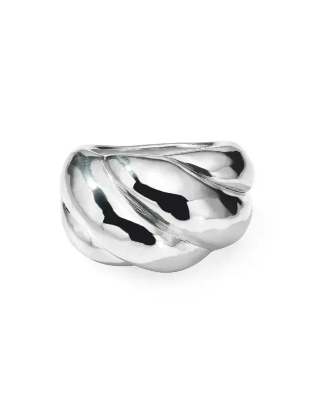 Women's Classi Classico Sterling Silver Curved Pastry Ring - Silver Women's Classi Classico Sterling Silver Curved Pastry Ring - Silver