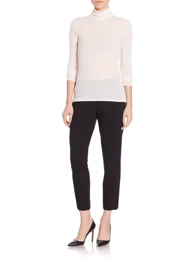 Theory Women's Thaniel Twill Slim-Fit Crop Pants - Black | Thumbnail 2 Theory Women's Thaniel Twill Slim-Fit Crop Pants - Black | Thumbnail 2