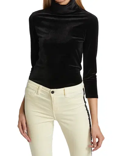 L'AGENCE Women's Aja Knit Turtleneck Sweater - Black | Thumbnail 3 L'AGENCE Women's Aja Knit Turtleneck Sweater - Black | Thumbnail 3