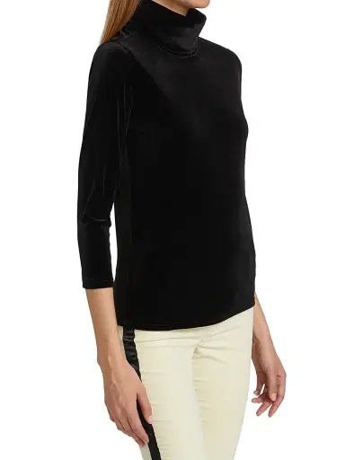 L'AGENCE Women's Aja Knit Turtleneck Sweater - Black | Thumbnail 4 L'AGENCE Women's Aja Knit Turtleneck Sweater - Black | Thumbnail 4