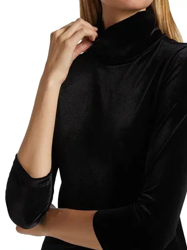 L'AGENCE Women's Aja Knit Turtleneck Sweater - Black | Thumbnail 6 L'AGENCE Women's Aja Knit Turtleneck Sweater - Black | Thumbnail 6