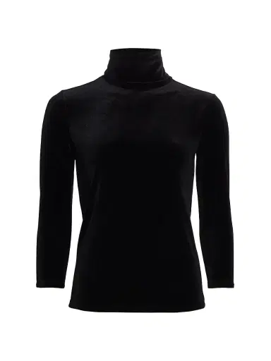 L'AGENCE Women's Aja Knit Turtleneck Sweater - Black | Thumbnail 1 L'AGENCE Women's Aja Knit Turtleneck Sweater - Black | Thumbnail 1