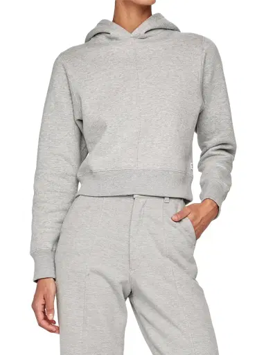 DL1961 Premium Denim Women's Shrunken Hoodie - Grey | Thumbnail 2 DL1961 Premium Denim Women's Shrunken Hoodie - Grey | Thumbnail 2
