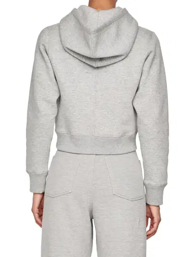 DL1961 Premium Denim Women's Shrunken Hoodie - Grey | Thumbnail 4 DL1961 Premium Denim Women's Shrunken Hoodie - Grey | Thumbnail 4