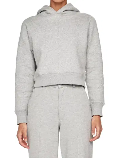 DL1961 Premium Denim Women's Shrunken Hoodie - Grey | Thumbnail 5 DL1961 Premium Denim Women's Shrunken Hoodie - Grey | Thumbnail 5