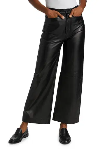 Proenza Schouler White Label Women's Lightweight Leather Culottes - Black | Thumbnail 3 Proenza Schouler White Label Women's Lightweight Leather Culottes - Black | Thumbnail 3