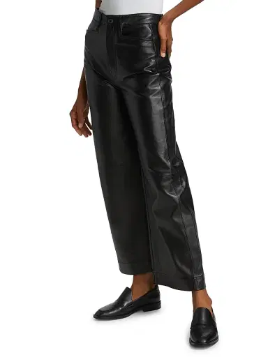 Proenza Schouler White Label Women's Lightweight Leather Culottes - Black | Thumbnail 4 Proenza Schouler White Label Women's Lightweight Leather Culottes - Black | Thumbnail 4
