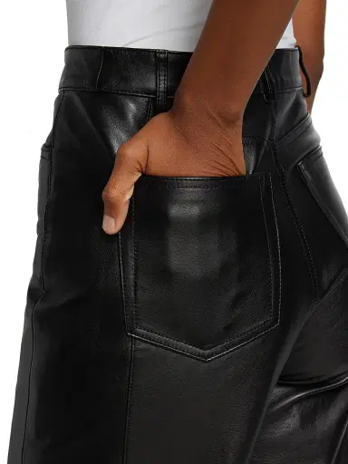 Proenza Schouler White Label Women's Lightweight Leather Culottes - Black | Thumbnail 6 Proenza Schouler White Label Women's Lightweight Leather Culottes - Black | Thumbnail 6