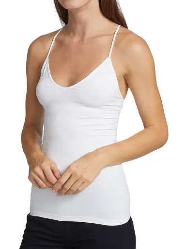 Theory Women's Jade Tubular Tank - White | Thumbnail 4 Theory Women's Jade Tubular Tank - White | Thumbnail 4