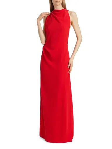 Proenza Schouler Women's Crepe Twist-Back Gown - Red - Size 12 | Thumbnail 2 Proenza Schouler Women's Crepe Twist-Back Gown - Red - Size 12 | Thumbnail 2