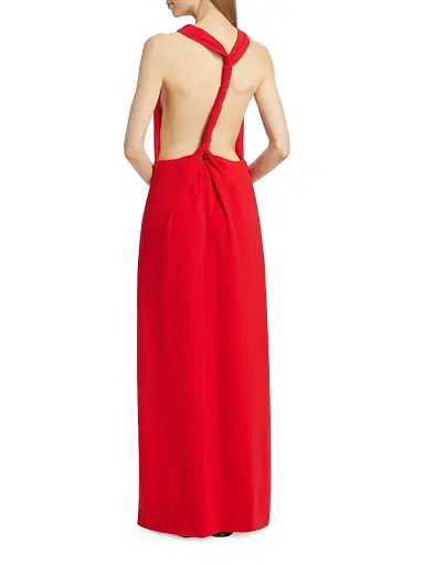 Proenza Schouler Women's Crepe Twist-Back Gown - Red - Size 12 | Thumbnail 5 Proenza Schouler Women's Crepe Twist-Back Gown - Red - Size 12 | Thumbnail 5