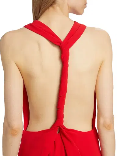 Proenza Schouler Women's Crepe Twist-Back Gown - Red - Size 12 | Thumbnail 6 Proenza Schouler Women's Crepe Twist-Back Gown - Red - Size 12 | Thumbnail 6