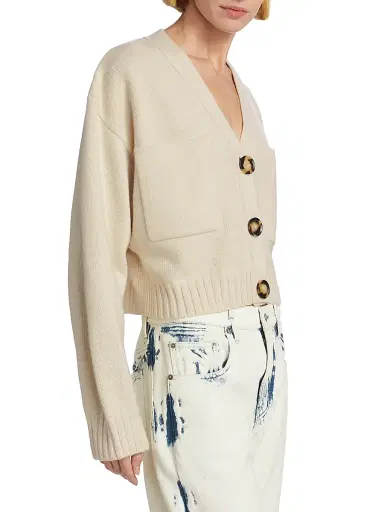 Proenza Schouler Women's Sofia Cashmere Cardigan - Ivory - Size XL | Thumbnail 4 Proenza Schouler Women's Sofia Cashmere Cardigan - Ivory - Size XL | Thumbnail 4