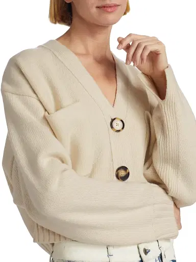 Proenza Schouler Women's Sofia Cashmere Cardigan - Ivory - Size XL | Thumbnail 6 Proenza Schouler Women's Sofia Cashmere Cardigan - Ivory - Size XL | Thumbnail 6