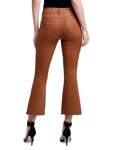 L'AGENCE Women's Kendra High-Rise Crop Flare Pants - Java Coated | Thumbnail 5 L'AGENCE Women's Kendra High-Rise Crop Flare Pants - Java Coated | Thumbnail 5