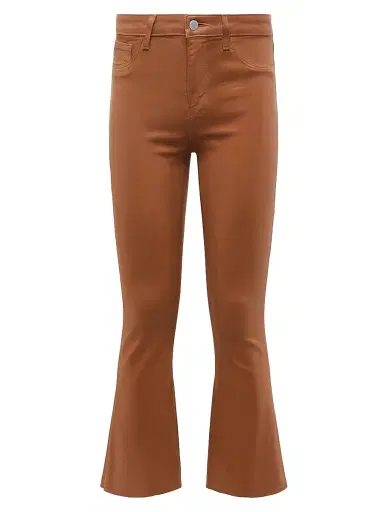 L'AGENCE Women's Kendra High-Rise Crop Flare Pants - Java Coated | Thumbnail 1 L'AGENCE Women's Kendra High-Rise Crop Flare Pants - Java Coated | Thumbnail 1