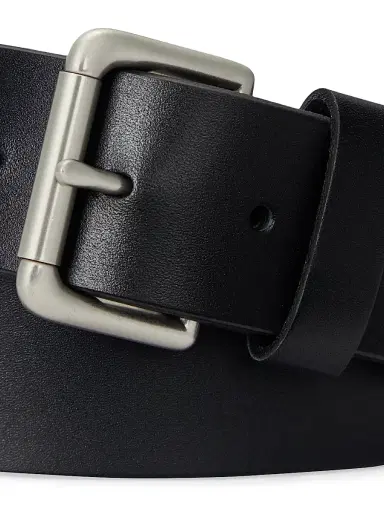 Polo Ralph Lauren Men's Roller Buckle Leather Belt - Black | Thumbnail 2 Polo Ralph Lauren Men's Roller Buckle Leather Belt - Black | Thumbnail 2