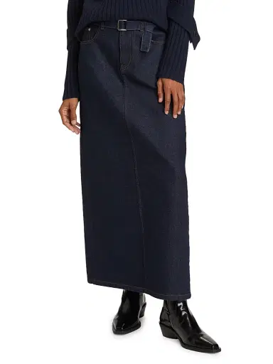 Proenza Schouler Women's Calder Stretch Denim Maxi Skirt | Thumbnail 3 Proenza Schouler Women's Calder Stretch Denim Maxi Skirt | Thumbnail 3