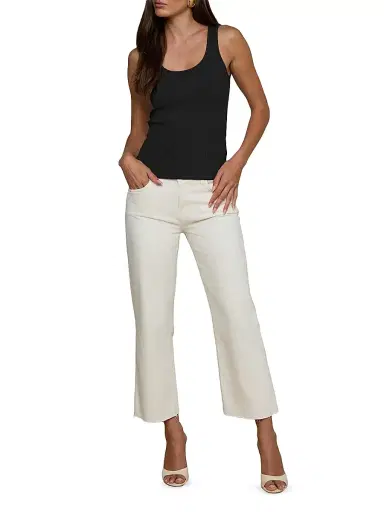 L'AGENCE Women's Adira Rib-Knit Tank - Black | Thumbnail 2 L'AGENCE Women's Adira Rib-Knit Tank - Black | Thumbnail 2