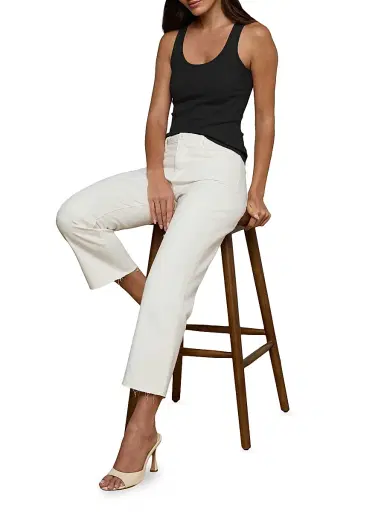 L'AGENCE Women's Adira Rib-Knit Tank - Black | Thumbnail 5 L'AGENCE Women's Adira Rib-Knit Tank - Black | Thumbnail 5