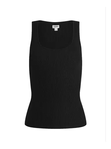 L'AGENCE Women's Adira Rib-Knit Tank - Black | Thumbnail 1 L'AGENCE Women's Adira Rib-Knit Tank - Black | Thumbnail 1