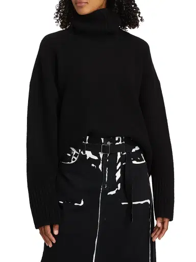 Proenza Schouler Women's Sandra Turtleneck Sweater - Black - Size Large | Thumbnail 3 Proenza Schouler Women's Sandra Turtleneck Sweater - Black - Size Large | Thumbnail 3