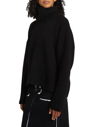 Proenza Schouler Women's Sandra Turtleneck Sweater - Black - Size Large | Thumbnail 4 Proenza Schouler Women's Sandra Turtleneck Sweater - Black - Size Large | Thumbnail 4