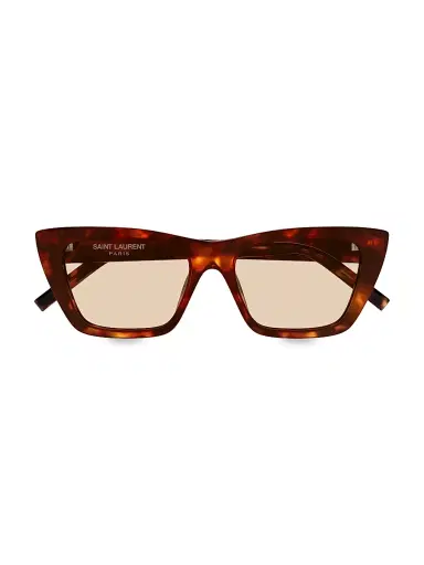 Saint Laurent Women's Mica 53MM Cat-Eye Sunglasses - Havana | Thumbnail 3 Saint Laurent Women's Mica 53MM Cat-Eye Sunglasses - Havana | Thumbnail 3