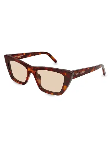 Saint Laurent Women's Mica 53MM Cat-Eye Sunglasses - Havana | Thumbnail 1 Saint Laurent Women's Mica 53MM Cat-Eye Sunglasses - Havana | Thumbnail 1
