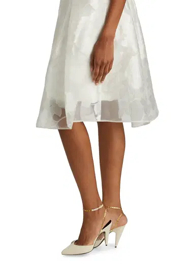 Amsale Women's Rose Fil Coupe Fit-&-Flare Dress - | Thumbnail 6 Amsale Women's Rose Fil Coupe Fit-&-Flare Dress - | Thumbnail 6