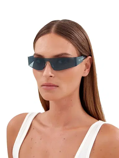 Balenciaga Women's Mono 99MM Sunglasses - Blue | Thumbnail 2 Balenciaga Women's Mono 99MM Sunglasses - Blue | Thumbnail 2