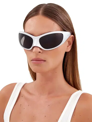 Balenciaga Women's Skin 80MM Oval Shield Sunglasses - Black | Thumbnail 2 Balenciaga Women's Skin 80MM Oval Shield Sunglasses - Black | Thumbnail 2